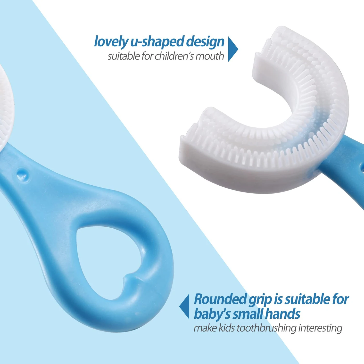 Trendora Hub Baby U Shaped Silicone Kids Toothbrush