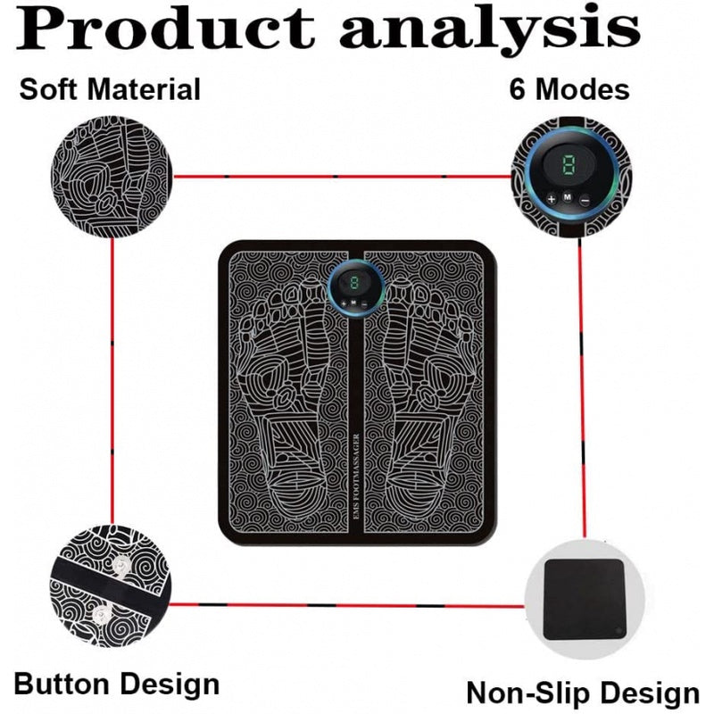 Trendora Hub Electric Foot Massager Mat for Blood Circulation