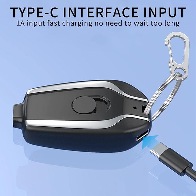 Trendora Hub Portable Emergency Keychain Power Bank - I phone & Type C