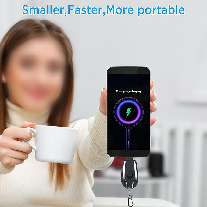 Trendora Hub Portable Emergency Keychain Power Bank - I phone & Type C