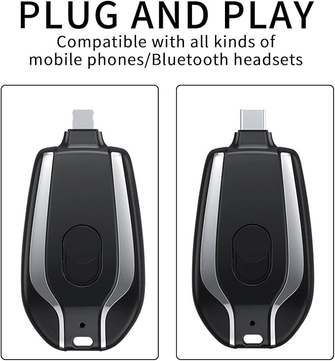 Trendora Hub Portable Emergency Keychain Power Bank - I phone & Type C