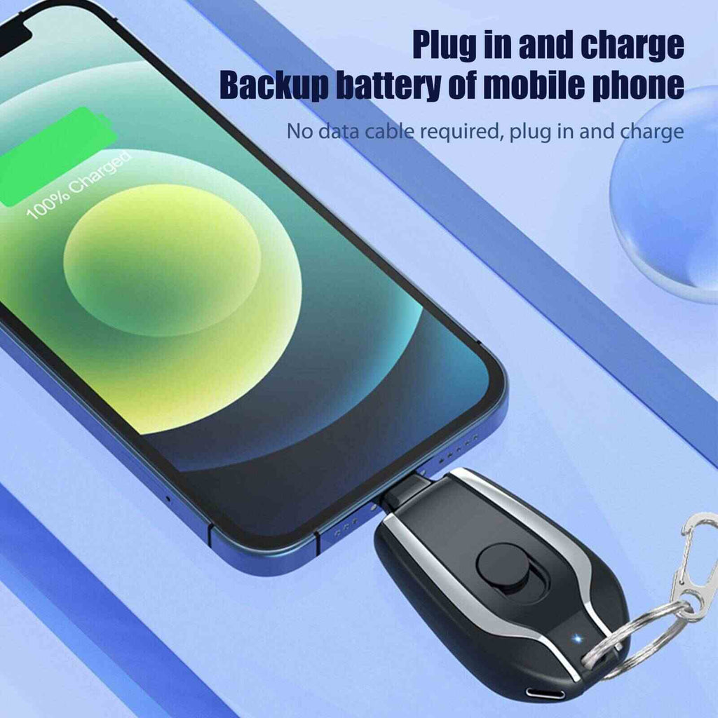 Trendora Hub Portable Emergency Keychain Power Bank - I phone & Type C