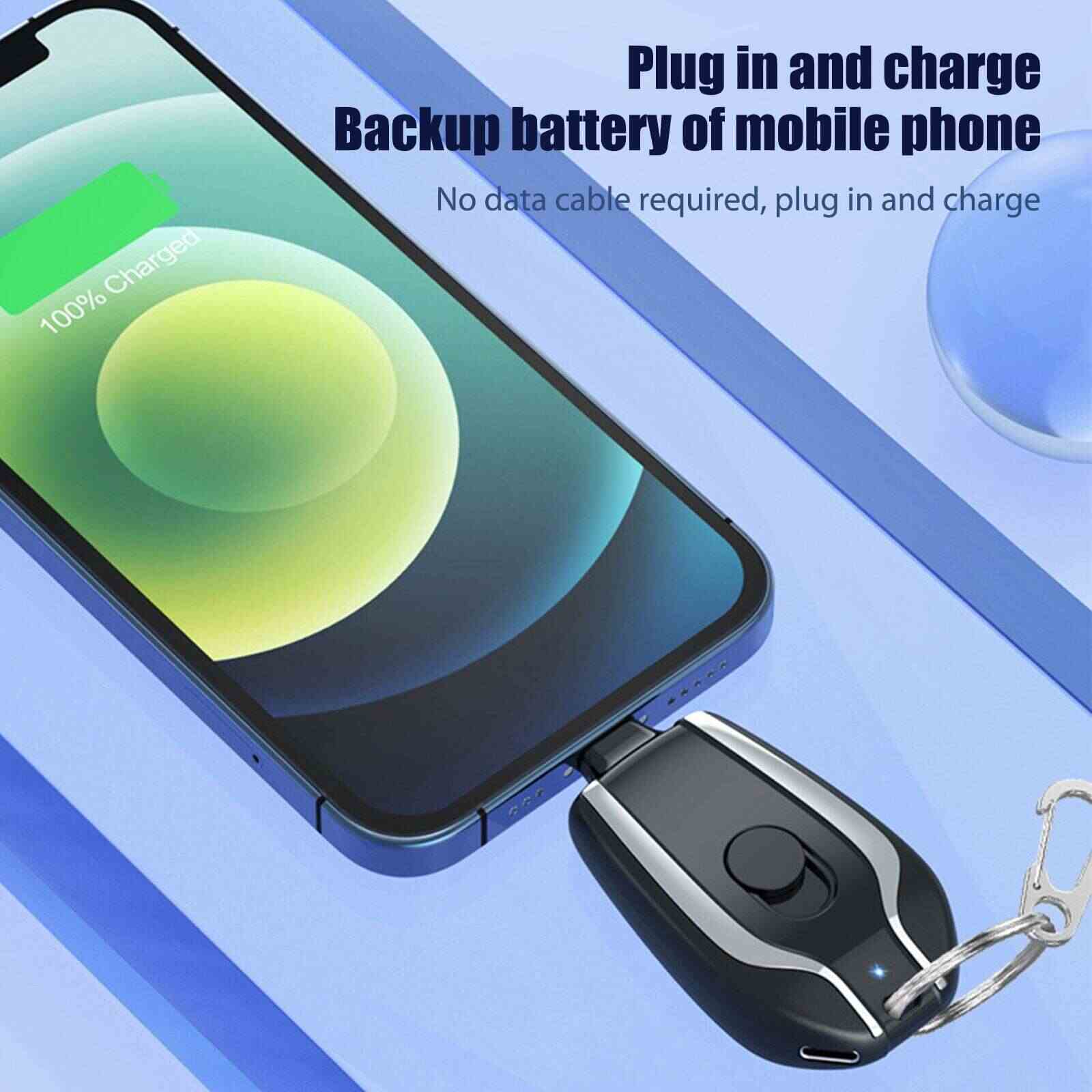 Trendora Hub Portable Emergency Keychain Power Bank - I phone & Type C