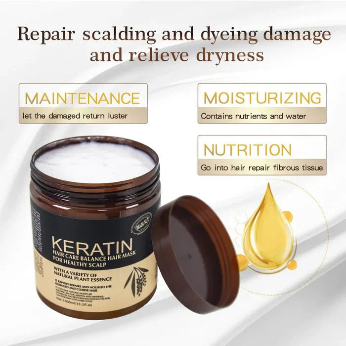 Trendora Hub Keratin Hair Mask Treatment For Healthy Scalp and Hair Care 500ml
