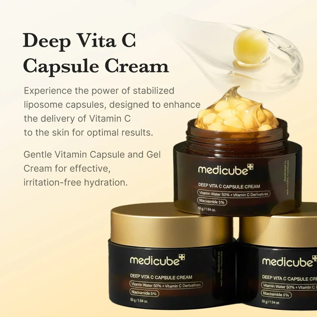 Trendora Hub Medicube Deep Vita C Capsule Cream For Face And Body Brightening - 55G