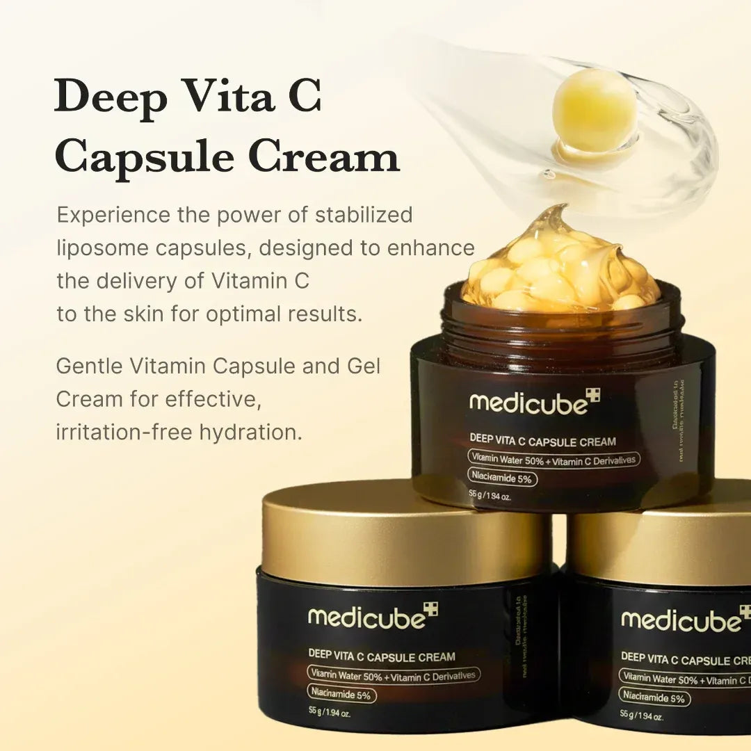 Trendora Hub Medicube Deep Vita C Capsule Cream For Face And Body Brightening - 55G