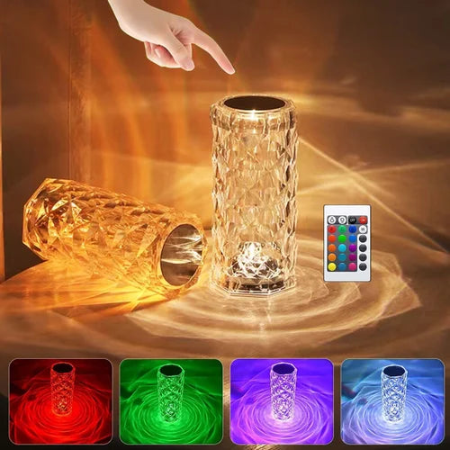 Trendora Hub Rechargeable Diamond Crystal LED Light Lamp With Remote