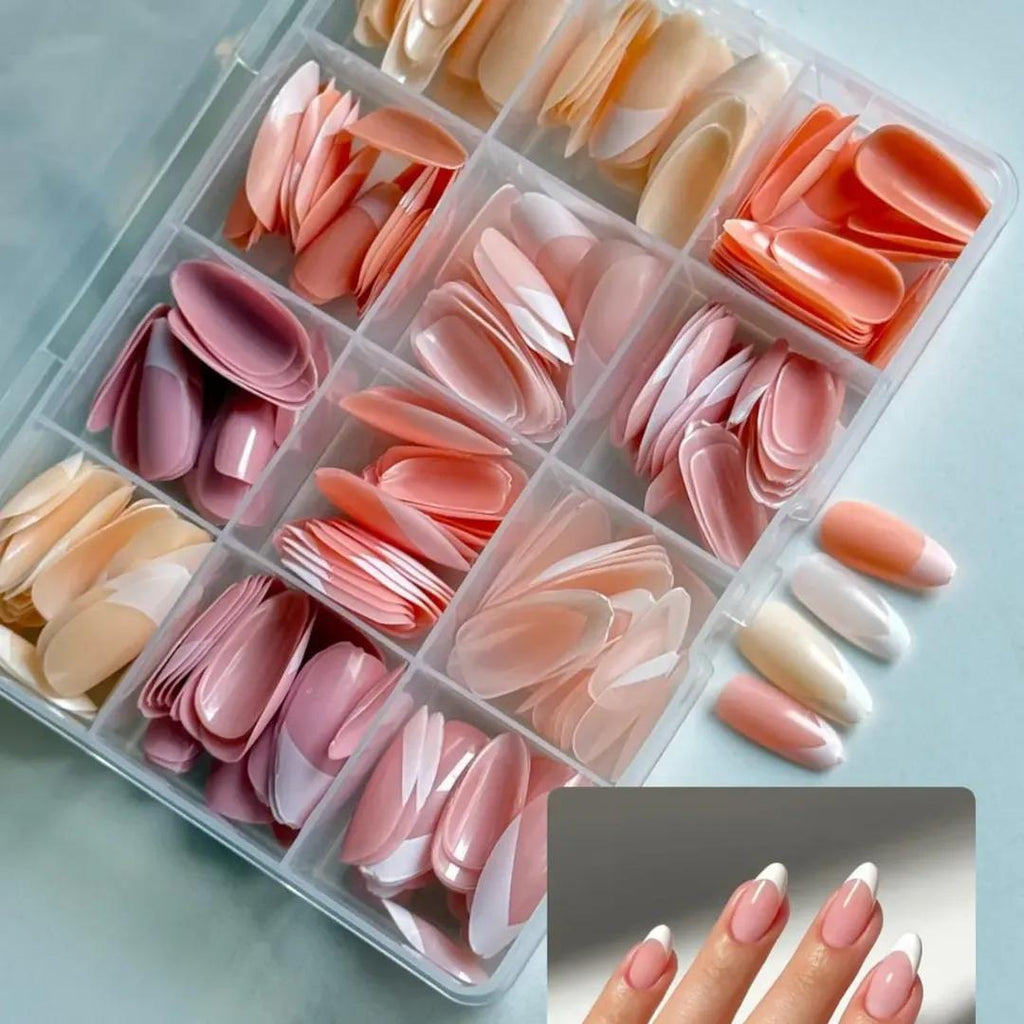 Trendora Hub 144 Pcs Multicolor False Nails Box