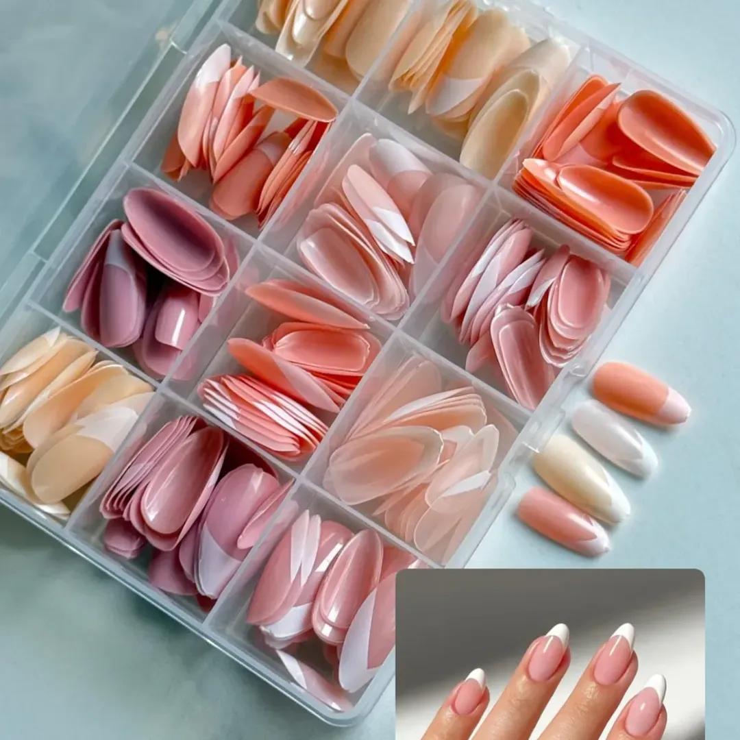 Trendora Hub 144 Pcs Multicolor False Nails Box