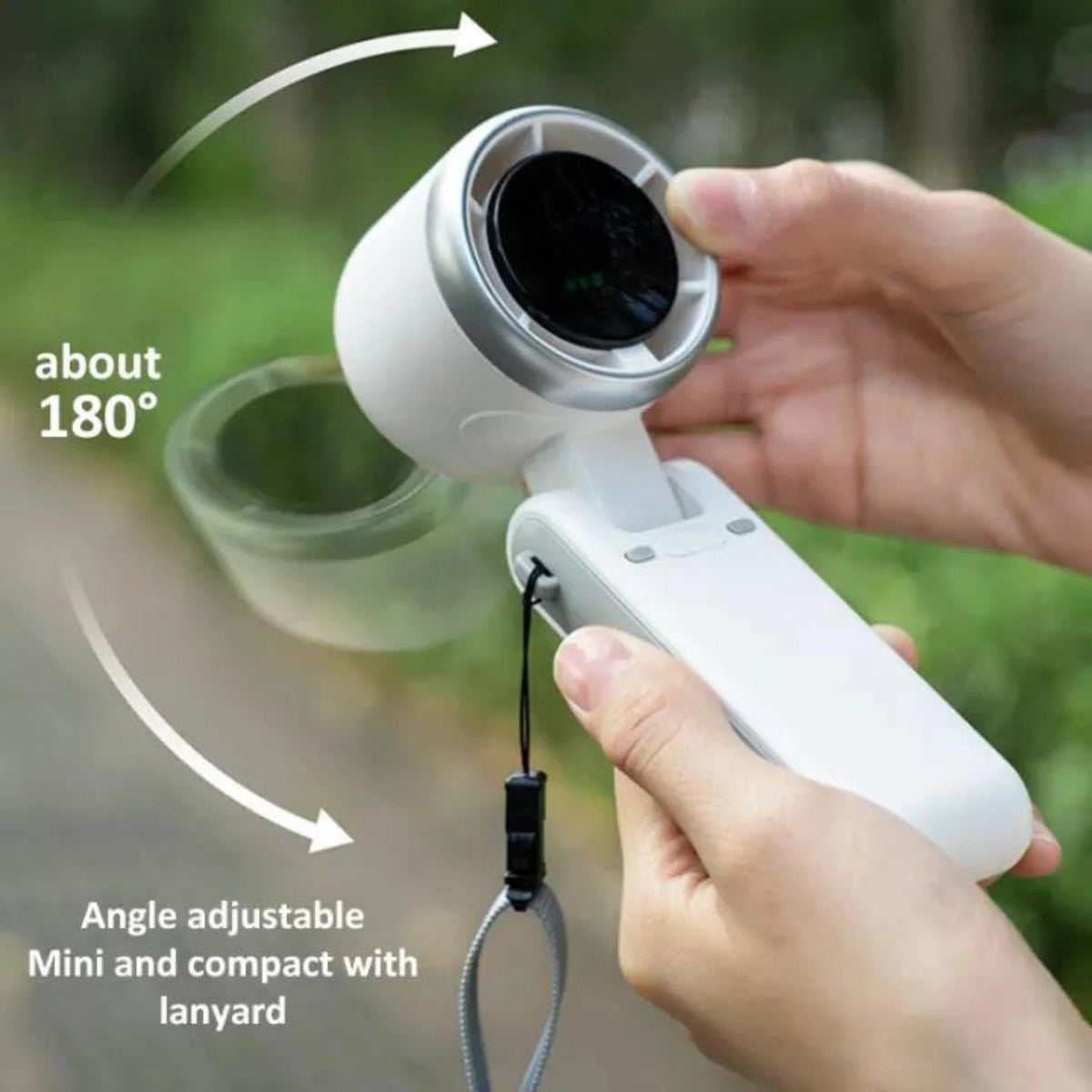 Trendora Hub Portable Handheld Rechargeable Folding Turbo Fan