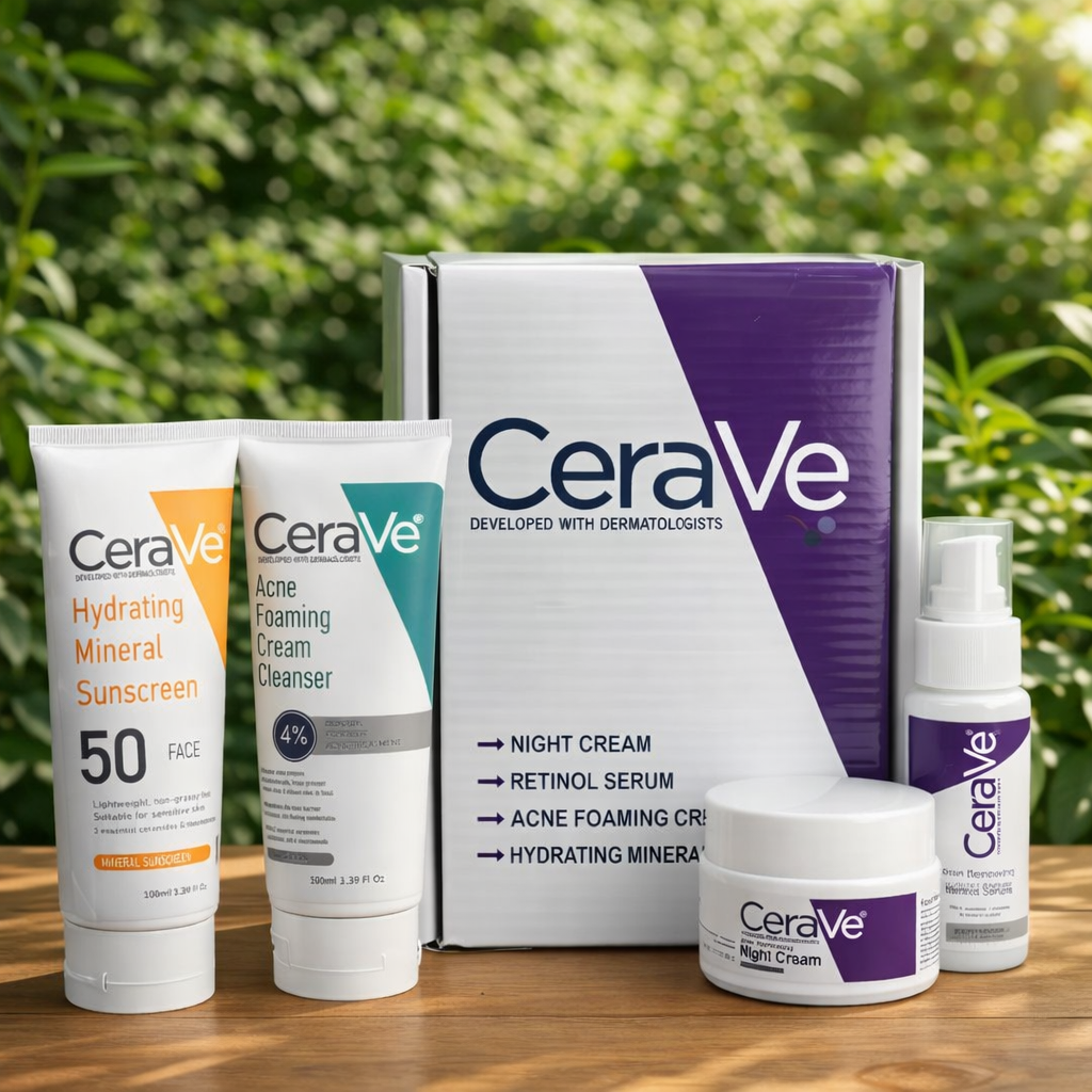 Trendora Hub CeraVe Complete Skincare Bundle for Acne & Anti-Aging