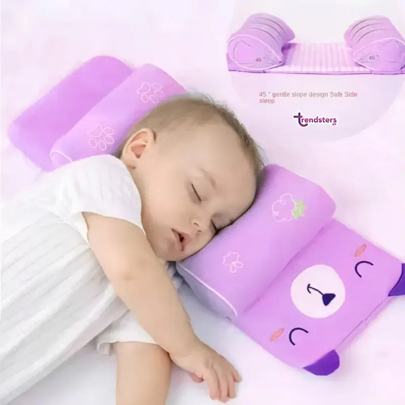 Trendora Hub Infant Sleeping Support Pillow with Anti Roll Cushion And Neck Protection