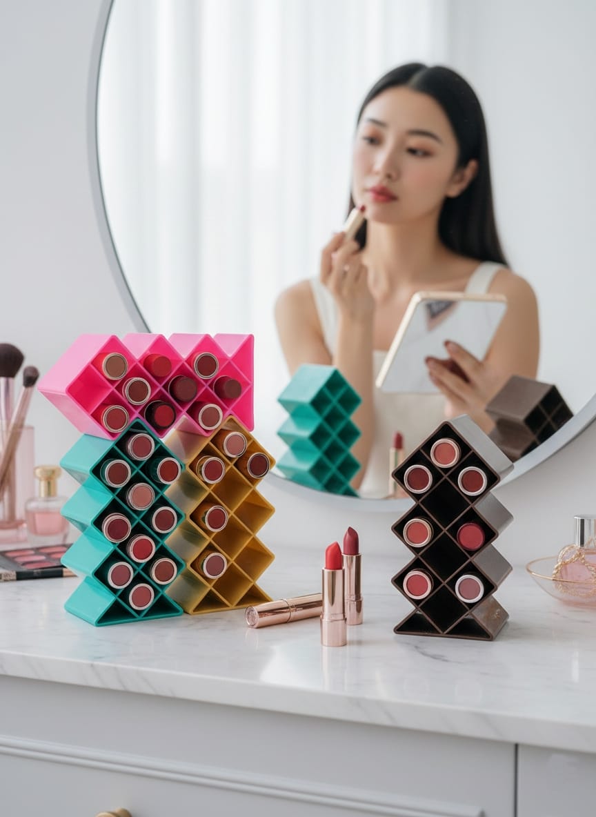 Trendora Hub 10 Grid Lipstick Organizer