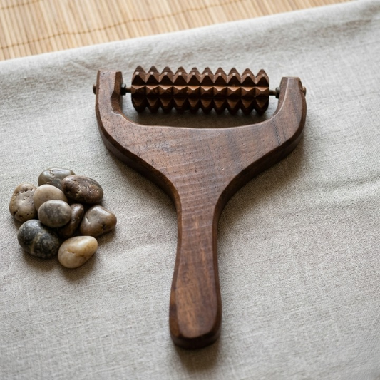 Trendora Hub Handcrafted Wooden Massager for Scalp, Head, Neck, and Shoulder – Reflexology & Acupressure Roller
