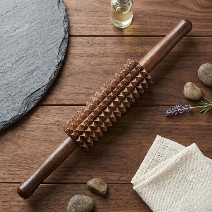 Trendora Hub Handcrafted Wooden Thighs and Calves Massager – Reflexology & Muscle Roller