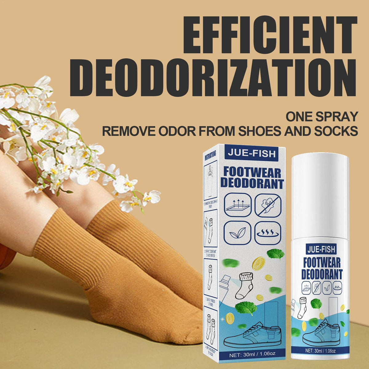 Trendora Hub Premium Footwear Deodorant Spray – Instant Shoe & Sock Odor Eliminator (30ml)
