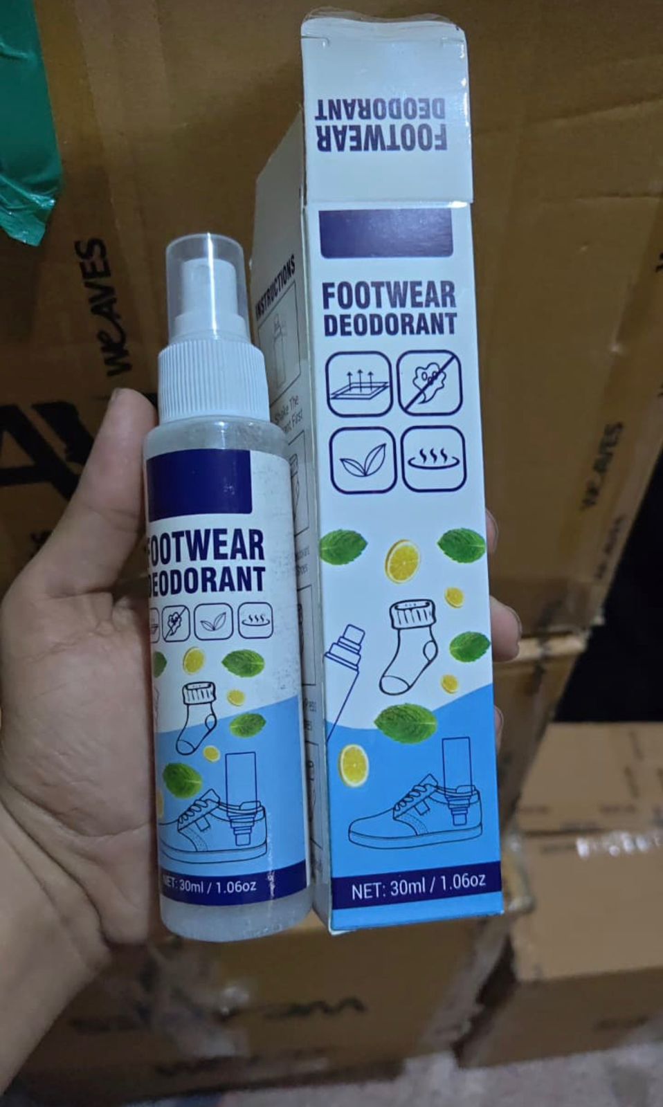 Trendora Hub Premium Footwear Deodorant Spray – Instant Shoe & Sock Odor Eliminator (30ml)