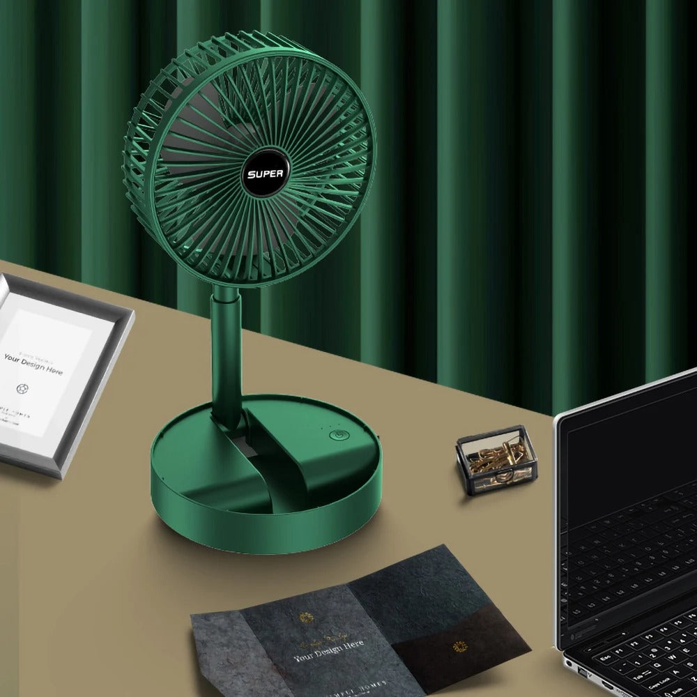Trendora Hub Rechargeable - Portable Telescopic Folding Fan