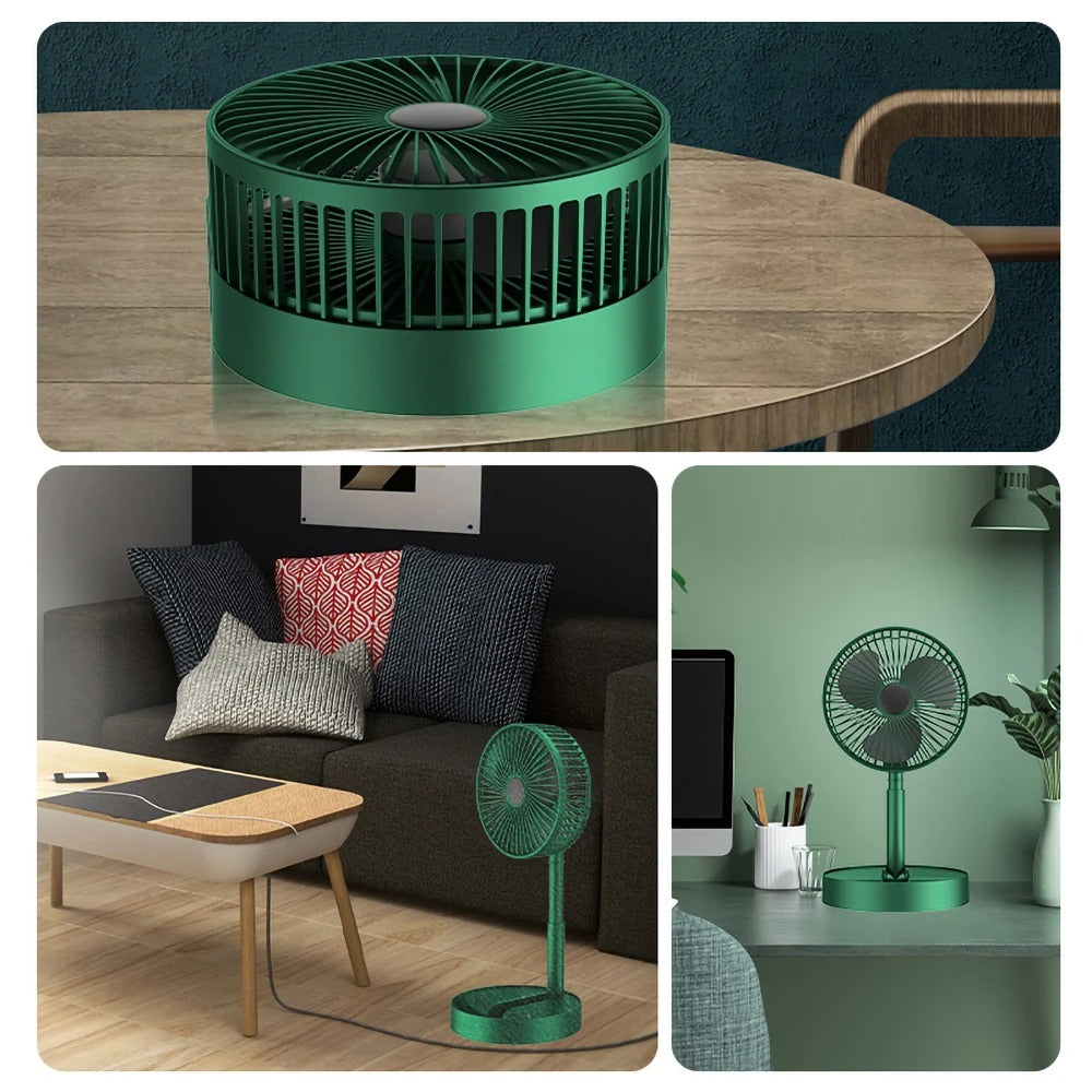 Trendora Hub Rechargeable - Portable Telescopic Folding Fan