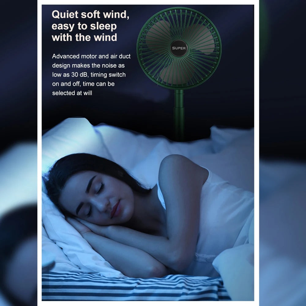 Trendora Hub Rechargeable - Portable Telescopic Folding Fan