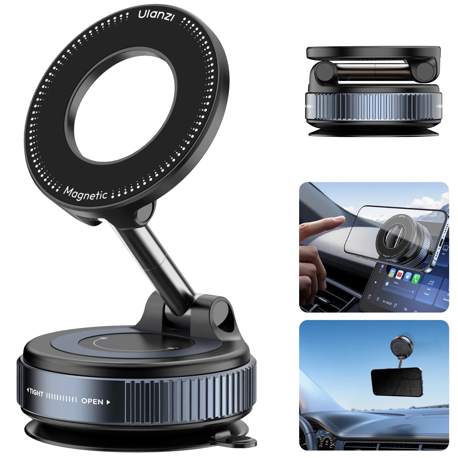 Trendora Hub 360 Vacuum Magnetic Car Mount Phone Holder