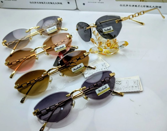 Trendora Hub Signature Ladies Fancy Rimless Sunglasses With Gradient Lenses