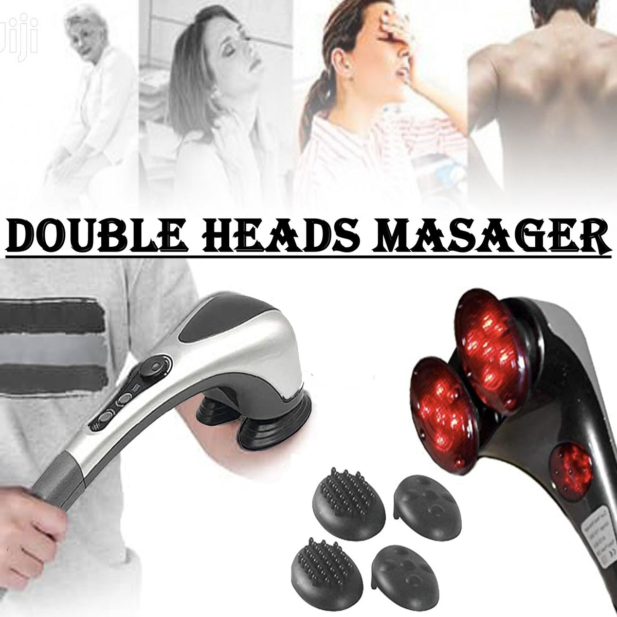 Trendora Hub Full Body Double Head Massager With Infrared Heat Technology