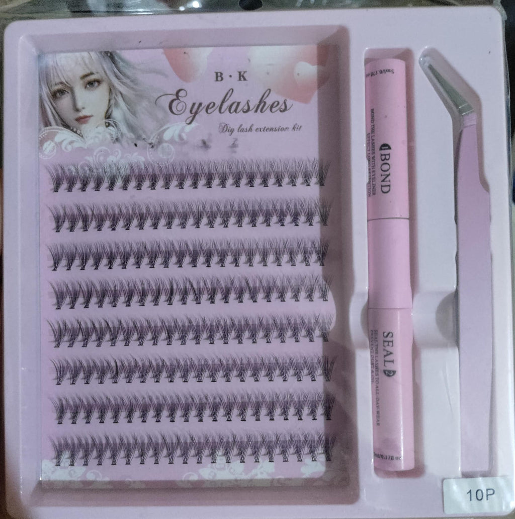 Trendora Hub Permanent Eyelash Extension Set 3 in 1 Professional Kit (THICK & LIGHT)