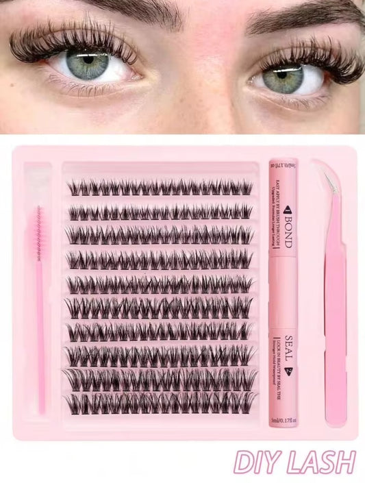 Trendora Hub Permanent Eyelash Extension Set 3 in 1 Professional Kit (THICK & LIGHT)