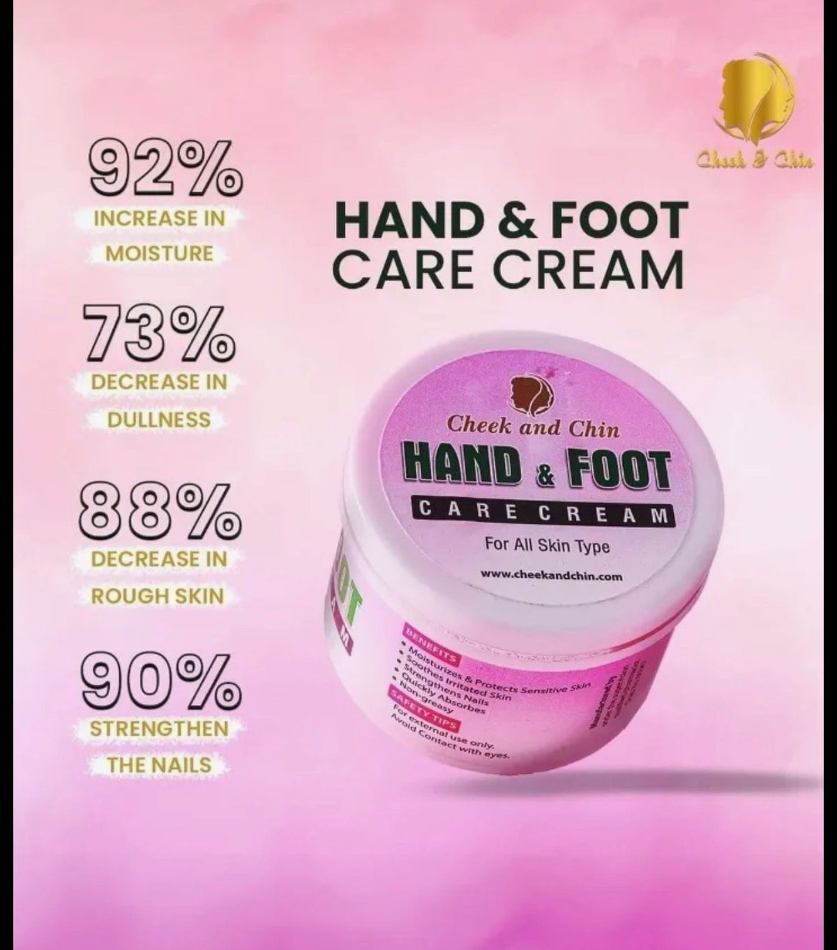 Trendora Hub Cheek & Chin Hand & Foot Care Cream For Dry & Rough Skin - 100ml