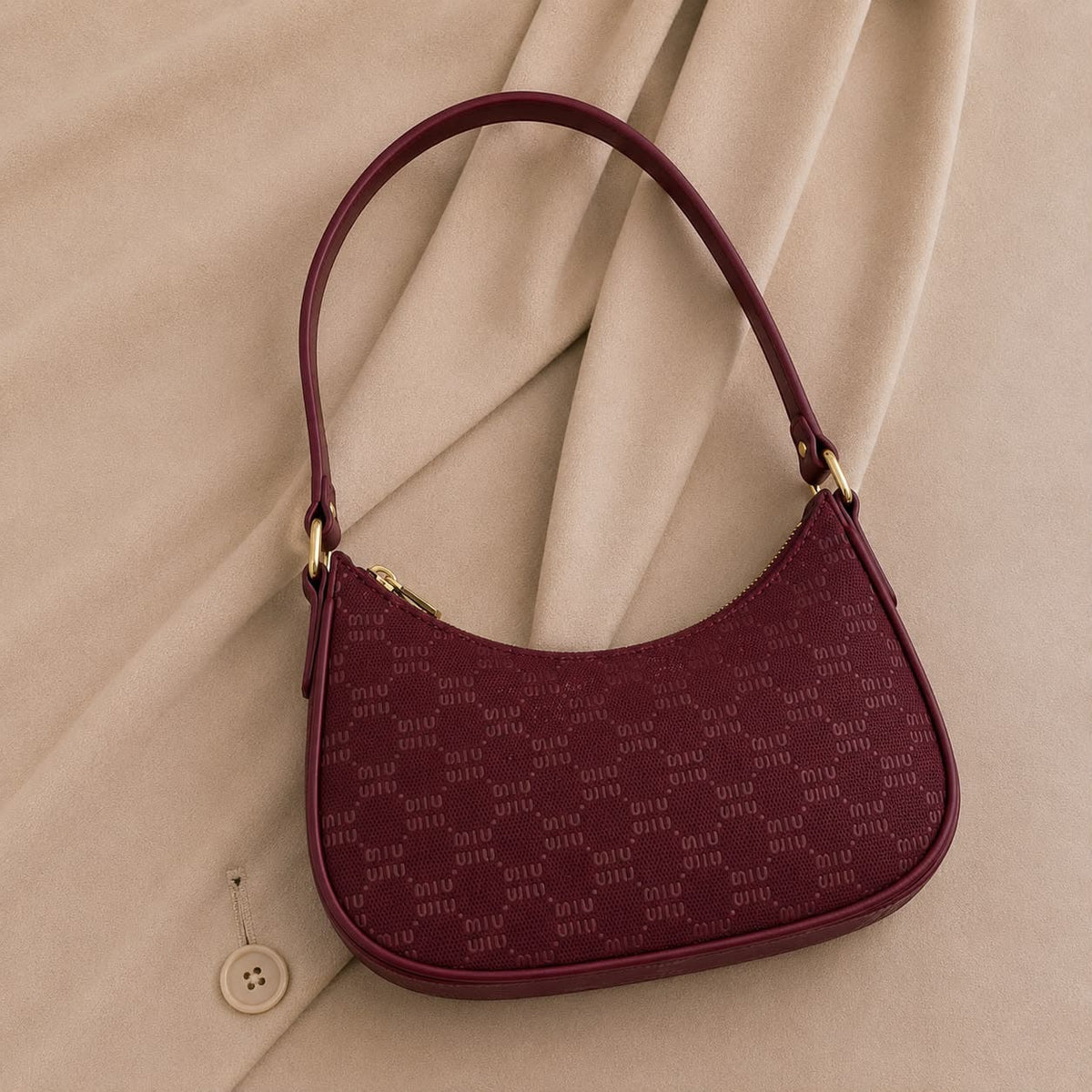Trendora Hub Luna Curve Elegant Printed Shoulder Handbag