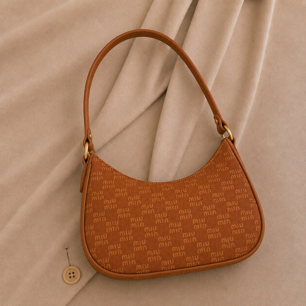 Trendora Hub Luna Curve Elegant Printed Shoulder Handbag
