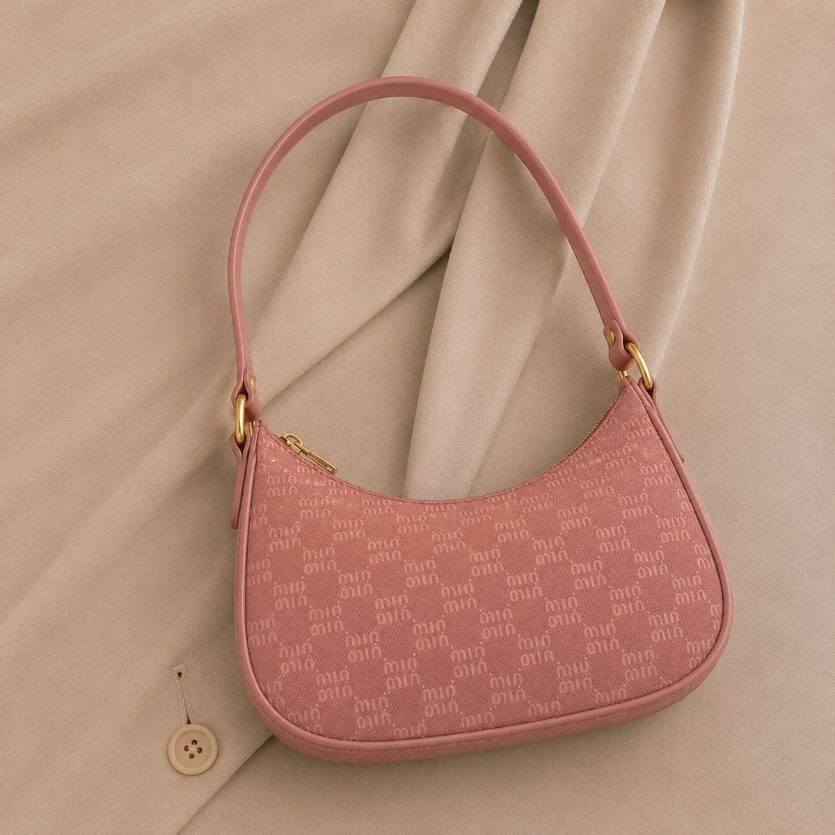 Trendora Hub Luna Curve Elegant Printed Shoulder Handbag