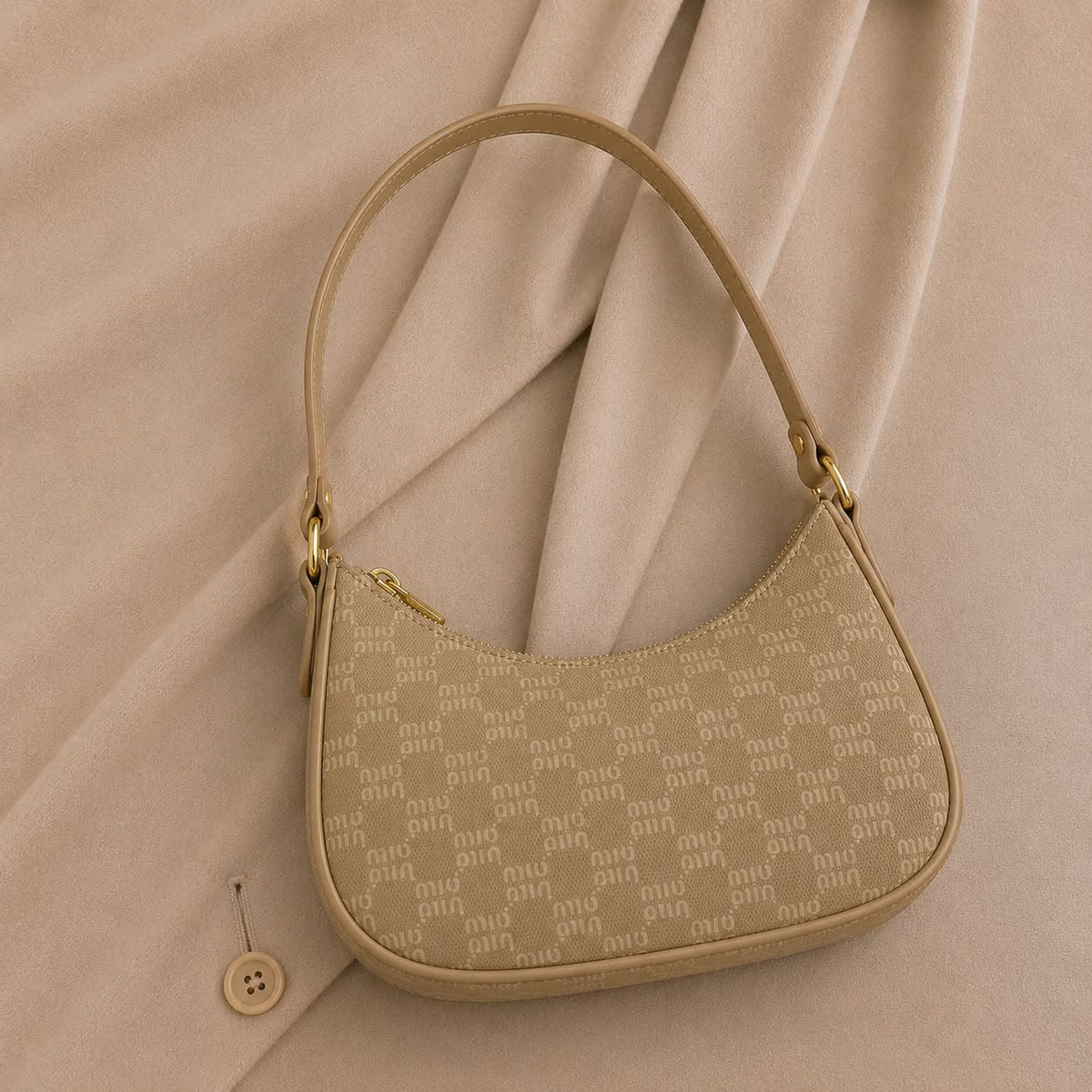 Trendora Hub Luna Curve Elegant Printed Shoulder Handbag