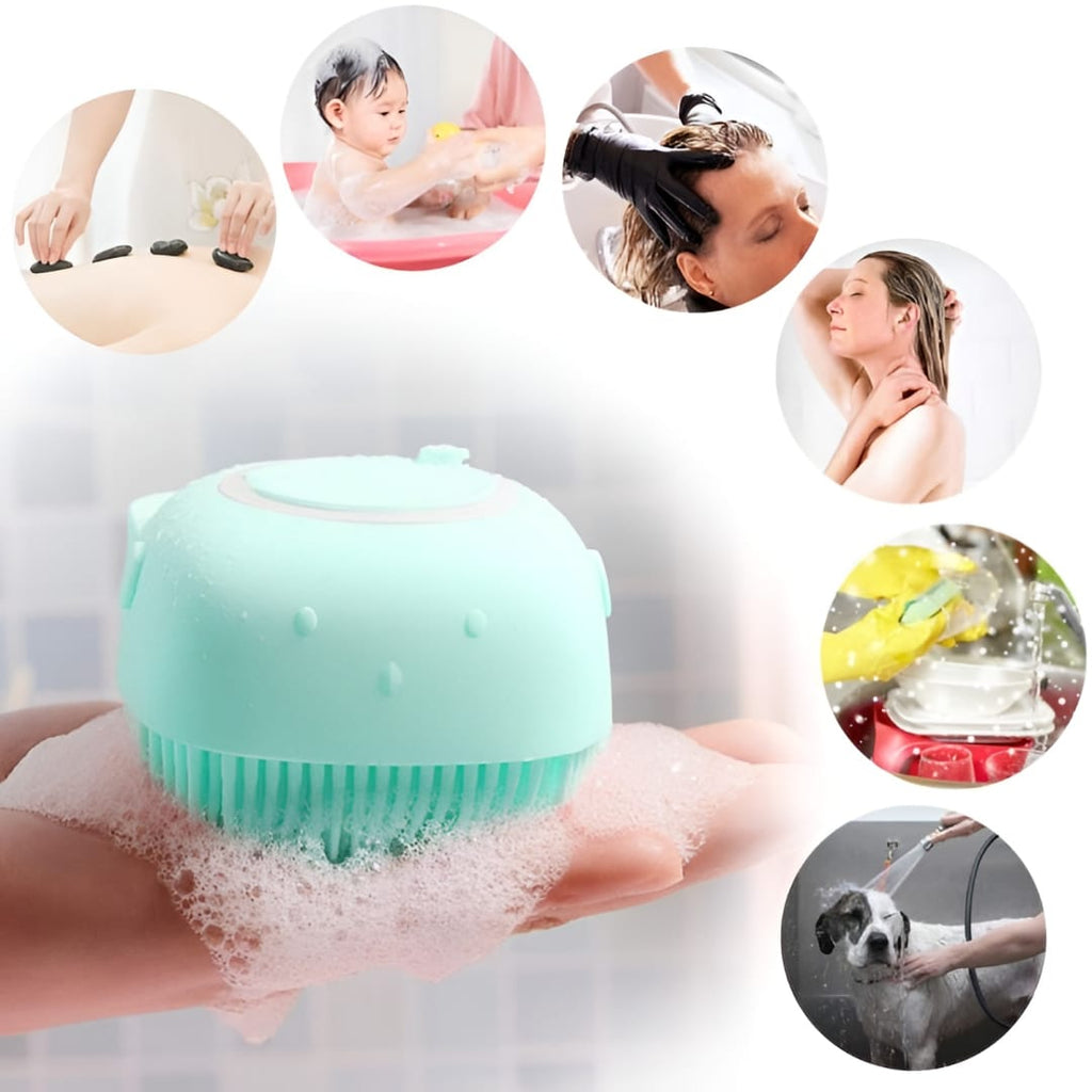 Trendora Hub 2-in-1 Silicone Bath Brush & Back Scrubber - Combo Deal