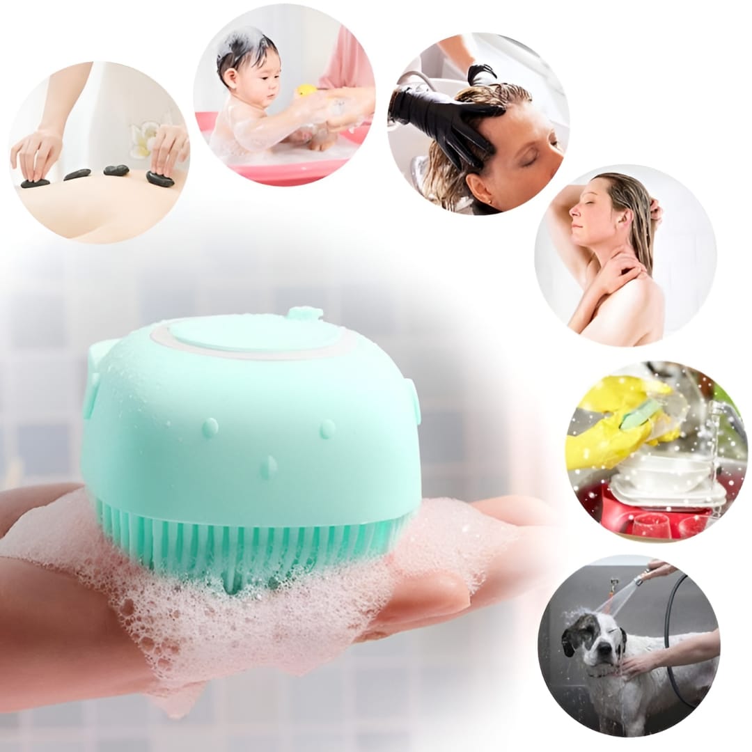 Trendora Hub 2-in-1 Silicone Bath Brush & Back Scrubber - Combo Deal