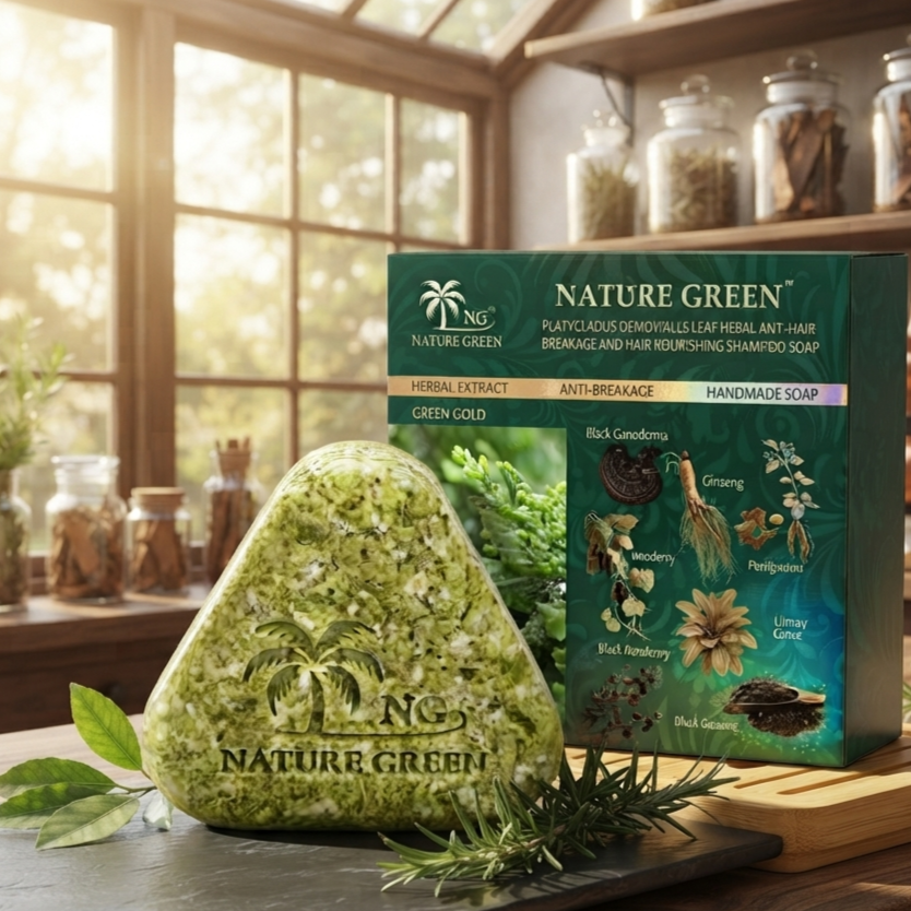 Trendora Hub Nature Green Green Gold Herbal Hair Soap