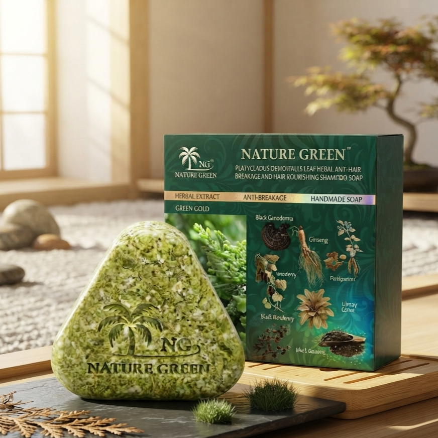 Trendora Hub Nature Green Green Gold Herbal Hair Soap