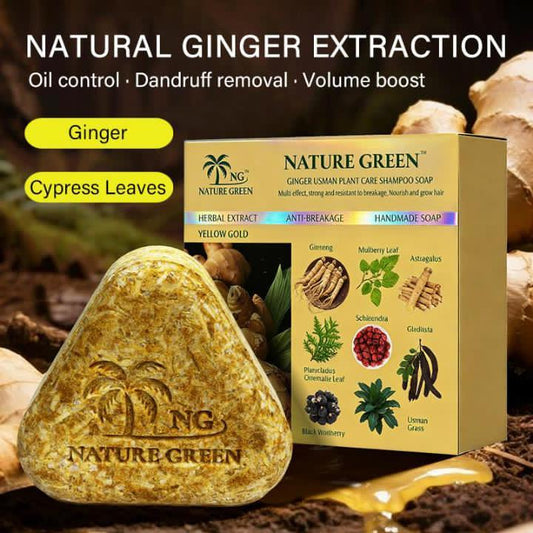 Trendora Hub Nature Green Yellow Gold Herbal Hair Soap