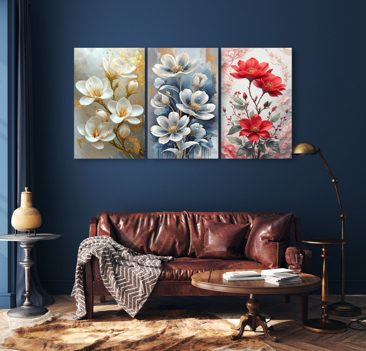 Trendora Hub Wooden Art Frames For Wall Decoration / Sticky Photo Tiles 3PCs