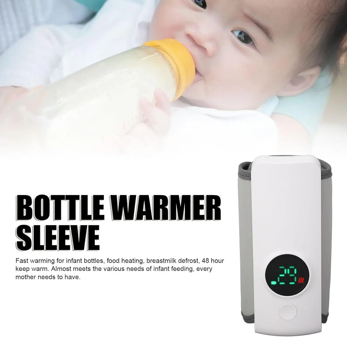 Trendora Hub Portable High-Capacity Rechargeable Baby Bottle Warmer