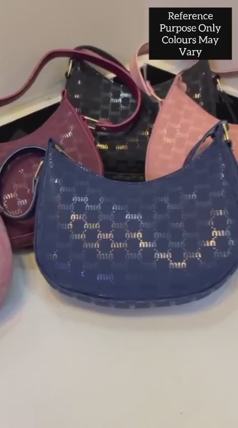 Trendora Hub Luna Curve Elegant Printed Shoulder Handbag